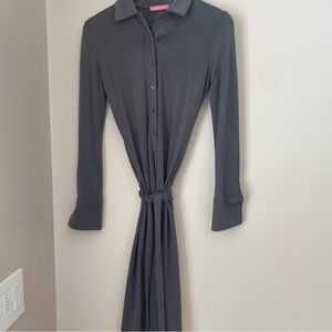 FRANCESCA FERRANTE ITALY Gray wool blend  jersey dress
